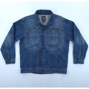 Starbury Mens Denim Jacket XXL Blue Medium Wash Stephon Marbury Steve & Barrys